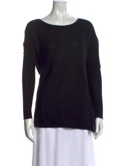 Pre-owned 360cashmere Cashmere Bateau Neckline Sweater In Black
