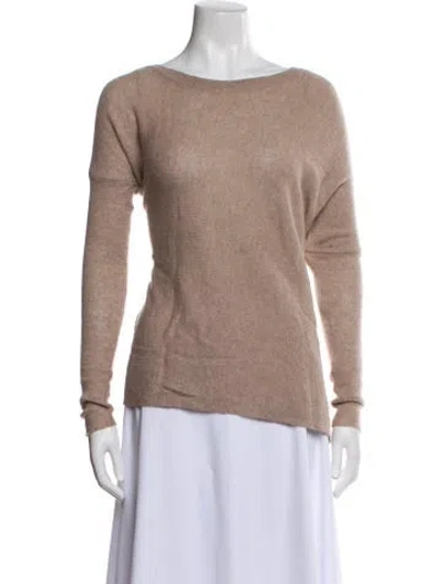 Pre-owned 360cashmere Cashmere Bateau Neckline Sweater In Neutral