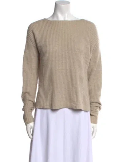 Pre-owned 360cashmere Cashmere Bateau Neckline Sweater In Neutral