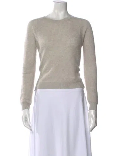 Pre-owned 360cashmere Cashmere Bateau Neckline Sweater In Neutral