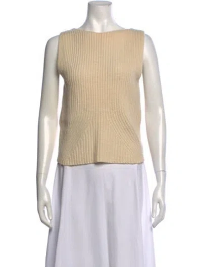 Pre-owned 360cashmere Cashmere Bateau Neckline Sweater In Neutrals