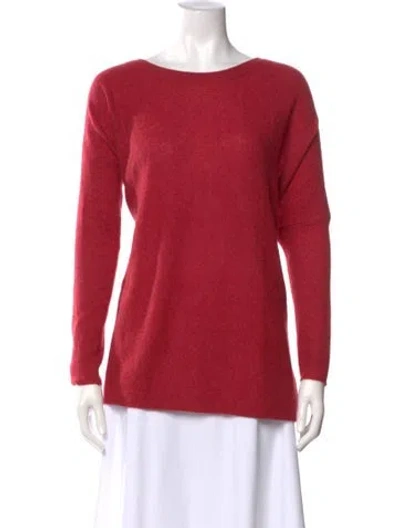 Pre-owned 360cashmere Cashmere Bateau Neckline Sweater In Red