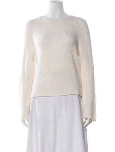 Pre-owned 360cashmere Cashmere Bateau Neckline Sweater In White