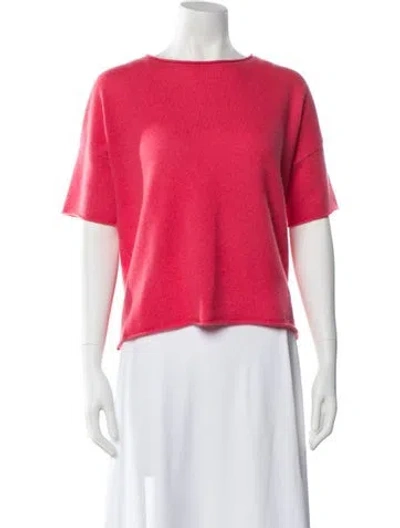 Pre-owned 360cashmere Cashmere Bateau Neckline T-shirt In Pink
