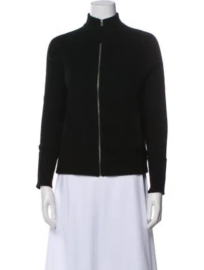 Pre-owned 360cashmere Cashmere Bomber Jacket In Black