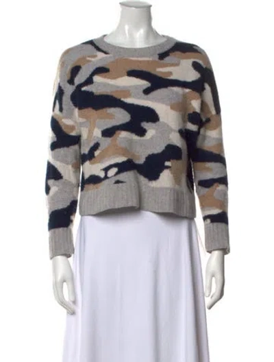 Pre-owned 360cashmere Cashmere Camouflage Print Sweater In Grey
