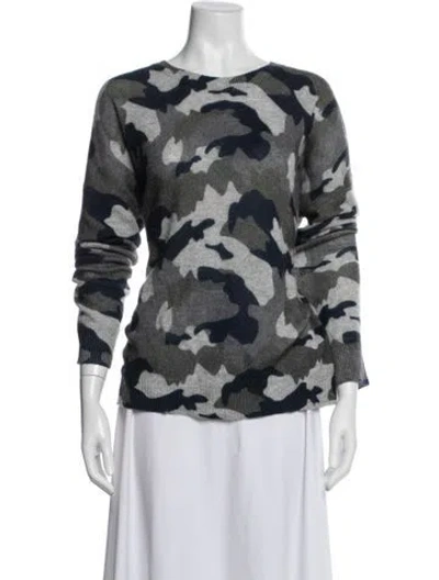 Pre-owned 360cashmere Cashmere Camouflage Print Sweater In Multi