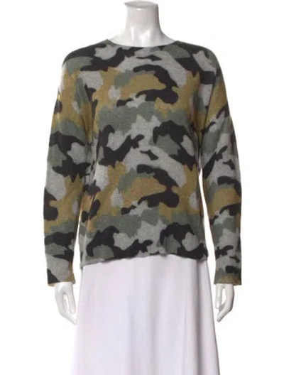 Pre-owned 360cashmere Cashmere Camouflage Print Sweater In Multi