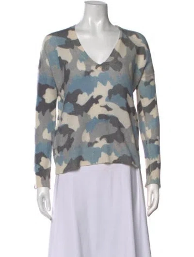 Pre-owned 360cashmere Cashmere Camouflage Print Sweater In Multicolor