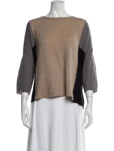 Pre-owned 360cashmere Cashmere Colorblock Pattern Sweater