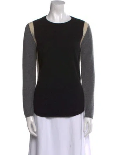 Pre-owned 360cashmere Cashmere Colorblock Pattern Sweater In Black