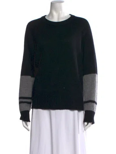 Pre-owned 360cashmere Cashmere Colorblock Pattern Sweater In Black