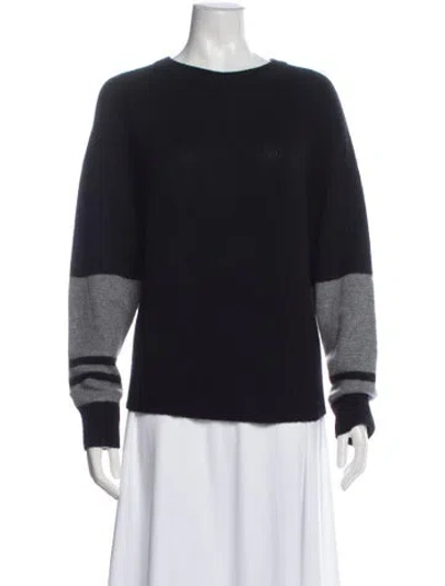 Pre-owned 360cashmere Cashmere Colorblock Pattern Sweater In Blue