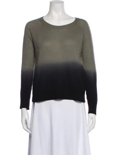 Pre-owned 360cashmere Cashmere Colorblock Pattern Sweater In Green