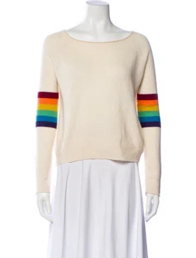Pre-owned 360cashmere Cashmere Colorblock Pattern Sweater In Neutral