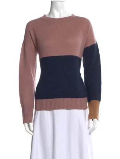 Pre-owned 360cashmere Cashmere Colorblock Pattern Sweater In Pink