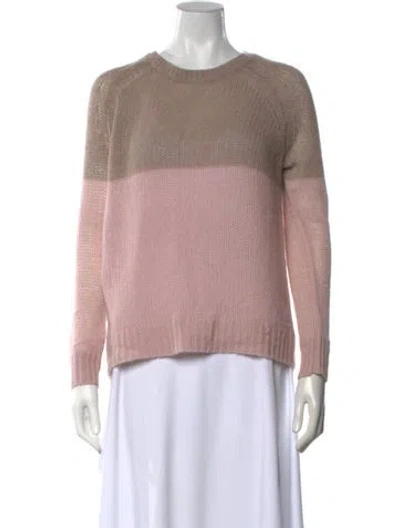 Pre-owned 360cashmere Cashmere Colorblock Pattern Sweater In Pink