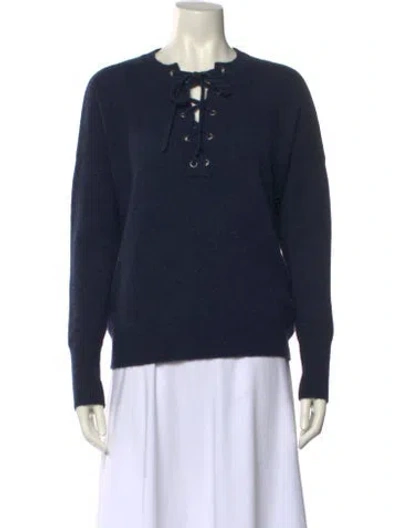 Pre-owned 360cashmere Cashmere Crew Neck Sweater In Blue