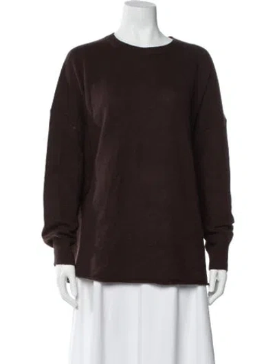 Pre-owned 360cashmere Cashmere Crew Neck Sweater In Brown