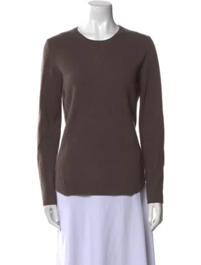 Pre-owned 360cashmere Cashmere Crew Neck Sweater In Brown