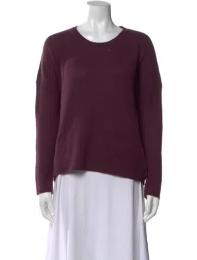 Pre-owned 360cashmere Cashmere Crew Neck Sweater In Burgundy