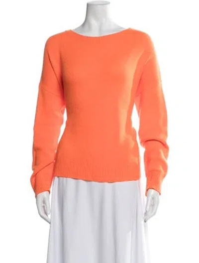 Pre-owned 360cashmere Cashmere Crew Neck Sweater In Orange