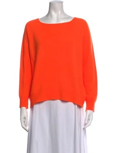 Pre-owned 360cashmere Cashmere Crew Neck Sweater In Orange