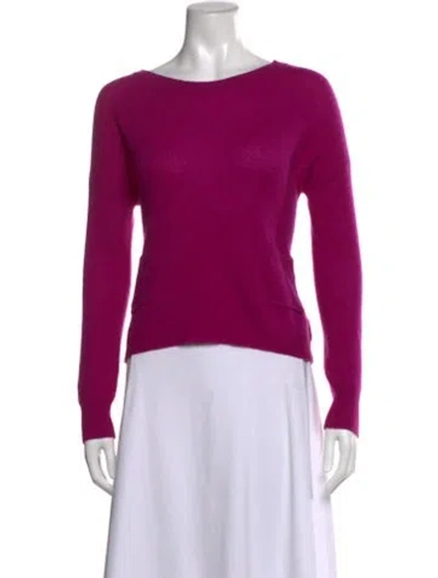 Pre-owned 360cashmere Cashmere Crew Neck Sweater In Purple