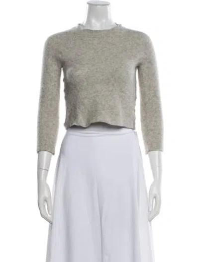 Pre-owned 360cashmere Cashmere Crew Neck Sweater In White