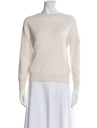 Pre-owned 360cashmere Cashmere Crew Neck Sweater In White
