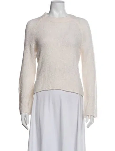Pre-owned 360cashmere Cashmere Crew Neck Sweater In White