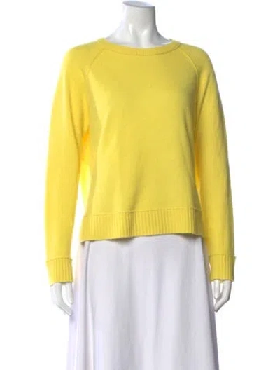 Pre-owned 360cashmere Cashmere Crew Neck Sweater In Yellow