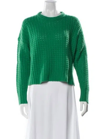Pre-owned 360cashmere Cashmere Crew Neck Sweatshirt In Green