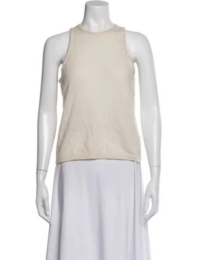 Pre-owned 360cashmere Cashmere Crew Neck Top In Neutrals