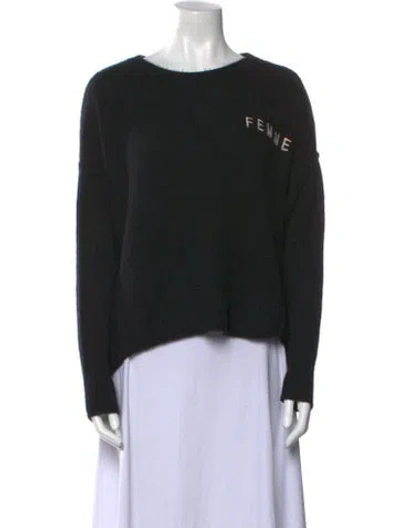Pre-owned 360cashmere Cashmere Graphic Print Sweater In Black