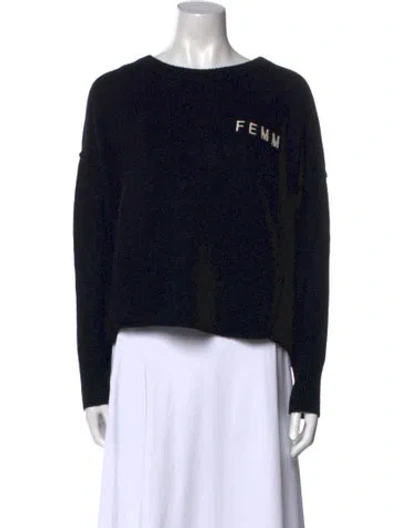 Pre-owned 360cashmere Cashmere Graphic Print Sweater In Black