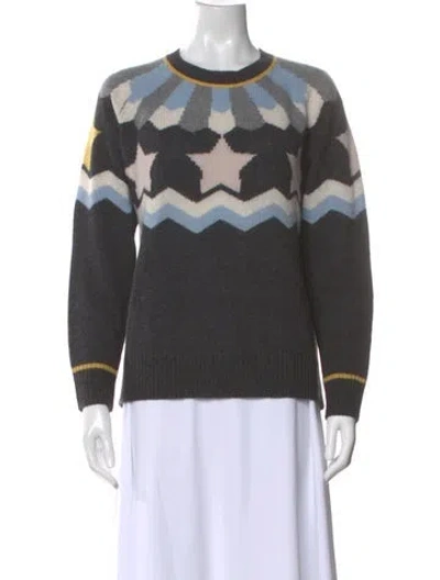 Pre-owned 360cashmere Cashmere Graphic Print Sweater In Gray