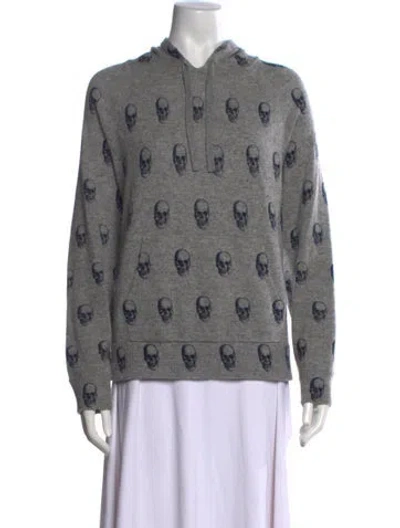 Pre-owned 360cashmere Cashmere Graphic Print Sweater In Gray