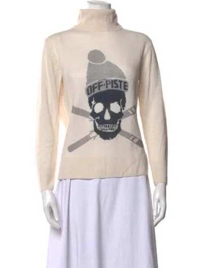 Pre-owned 360cashmere Cashmere Graphic Print Sweater In Neutral