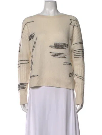 Pre-owned 360cashmere Cashmere Graphic Print Sweater In Neutrals