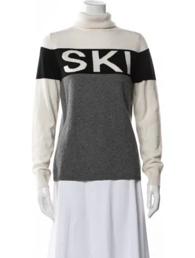 Pre-owned 360cashmere Cashmere Graphic Print Sweater W/ Tags In Blue