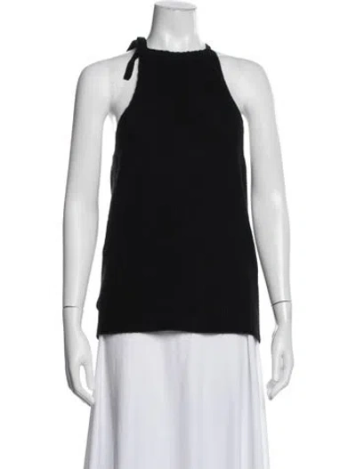 Pre-owned 360cashmere Cashmere Halterneck Sweater In Black