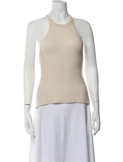 Pre-owned 360cashmere Cashmere Halterneck Sweater In Neutrals