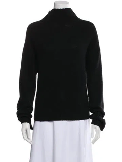 Pre-owned 360cashmere Cashmere Mock Neck Sweater In Black
