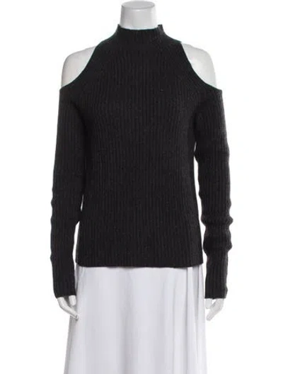 Pre-owned 360cashmere Cashmere Mock Neck Sweater In Black