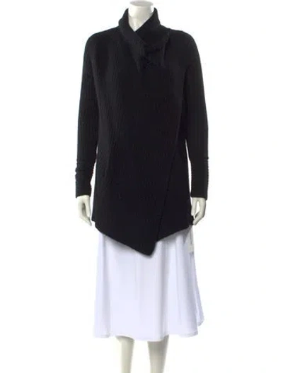 Pre-owned 360cashmere Cashmere Mock Neck Sweater In Black