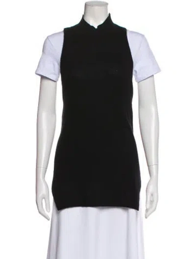 Pre-owned 360cashmere Cashmere Mock Neck Sweater In Black