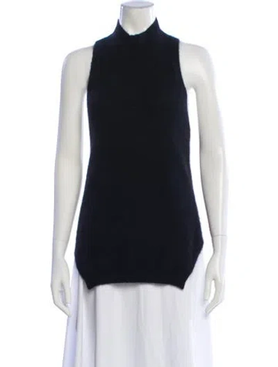 Pre-owned 360cashmere Cashmere Mock Neck Sweater In Black