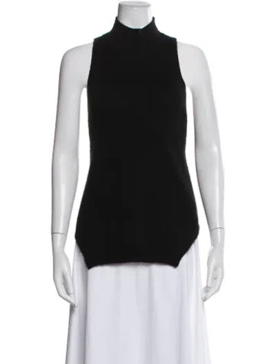 Pre-owned 360cashmere Cashmere Mock Neck Sweater In Black