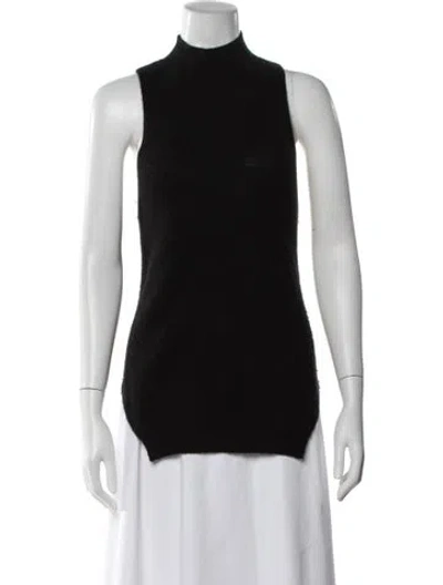 Pre-owned 360cashmere Cashmere Mock Neck Sweater In Black